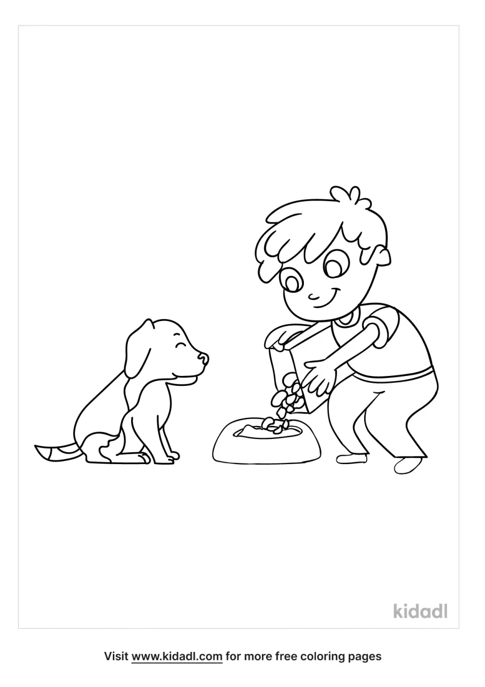 Feeding Animals Coloring Page