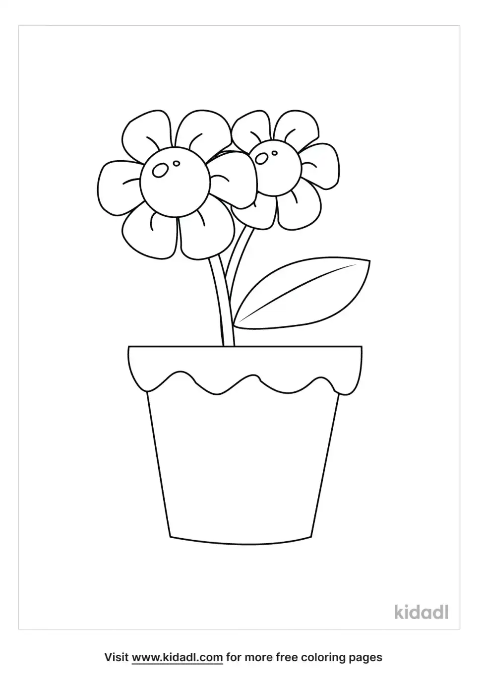 Flowers For Preschoolers Coloring Page