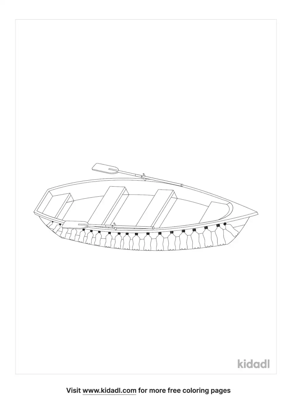 Boat Made Out Of Water Bottles Coloring Page
