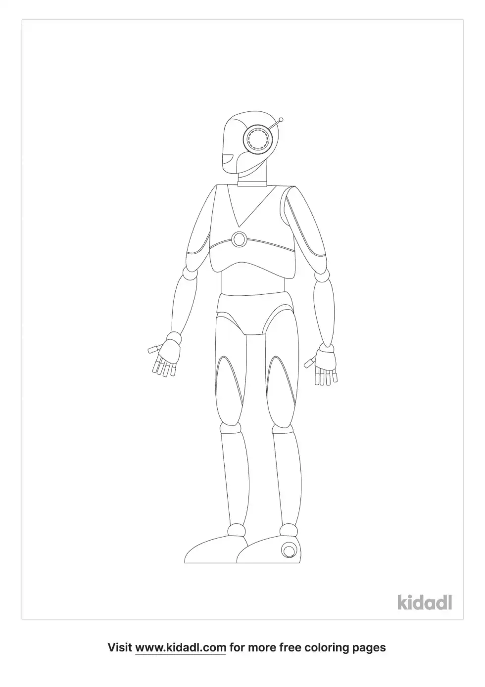 Cybernetic Human Coloring Page