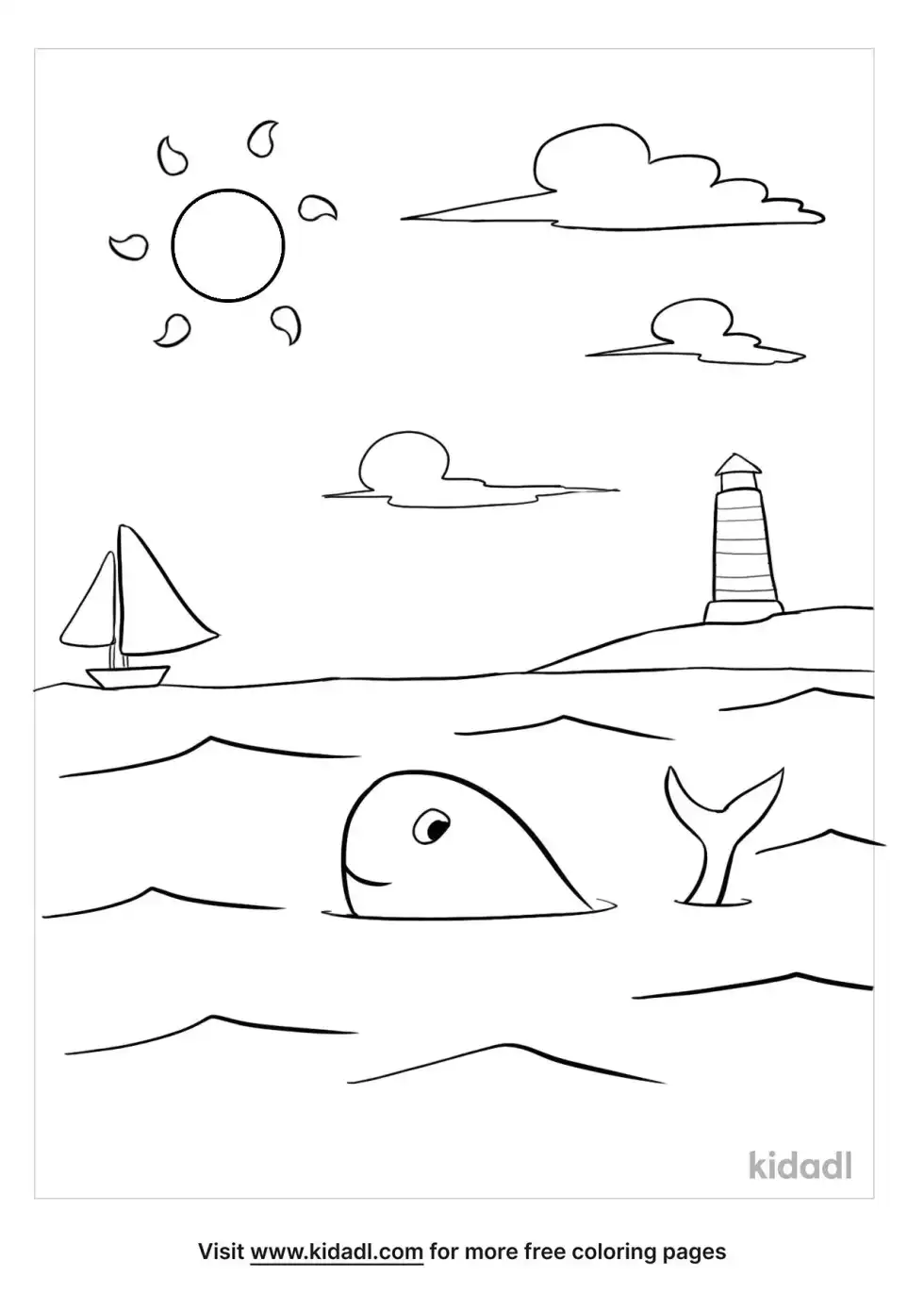 Seascape Coloring Page