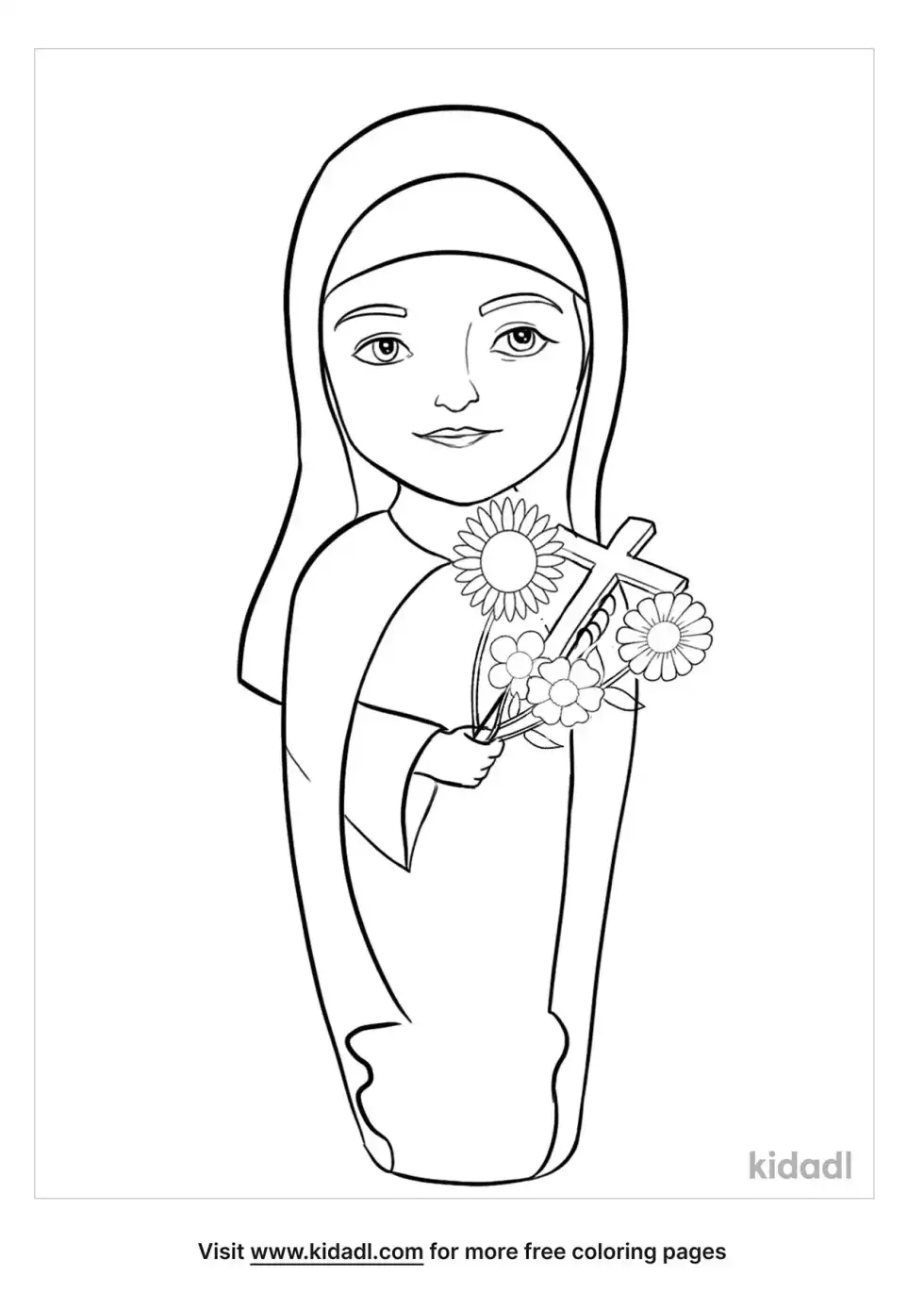 St Therese The Little Flower Coloring Page