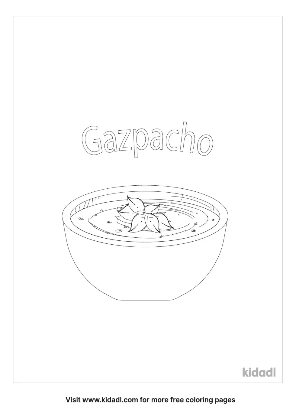 Gazpacho Coloring Page