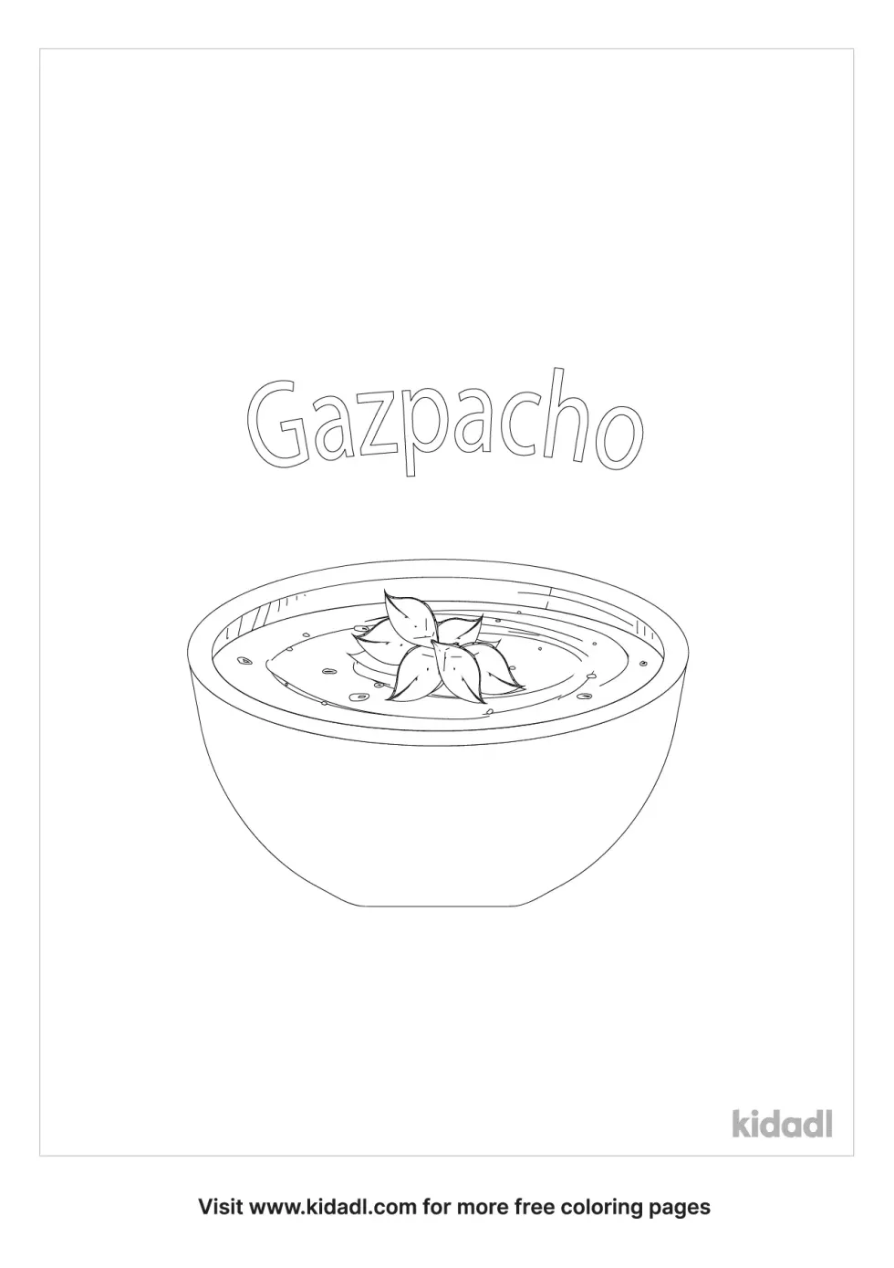 Gazpacho Coloring Page | Kidadl