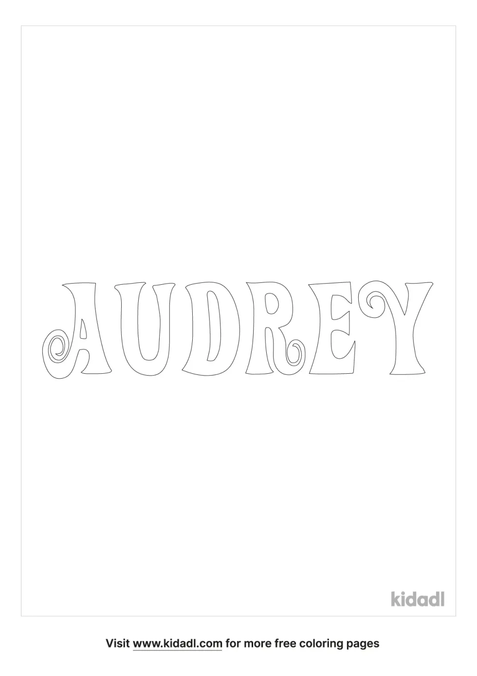 Name Audrey Coloring Page
