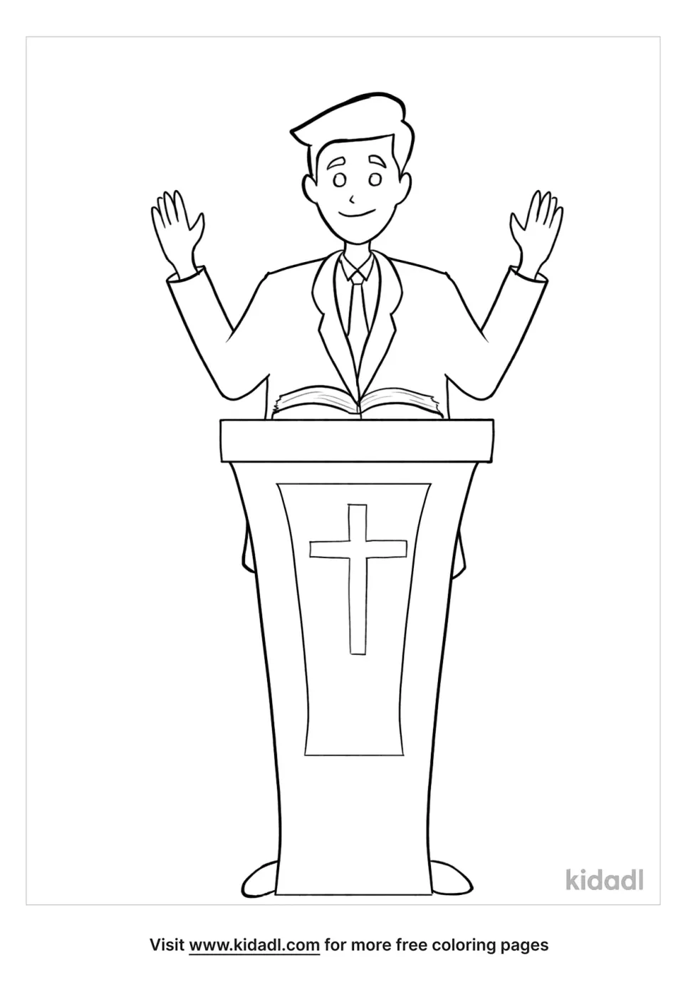 Pastor Coloring Page