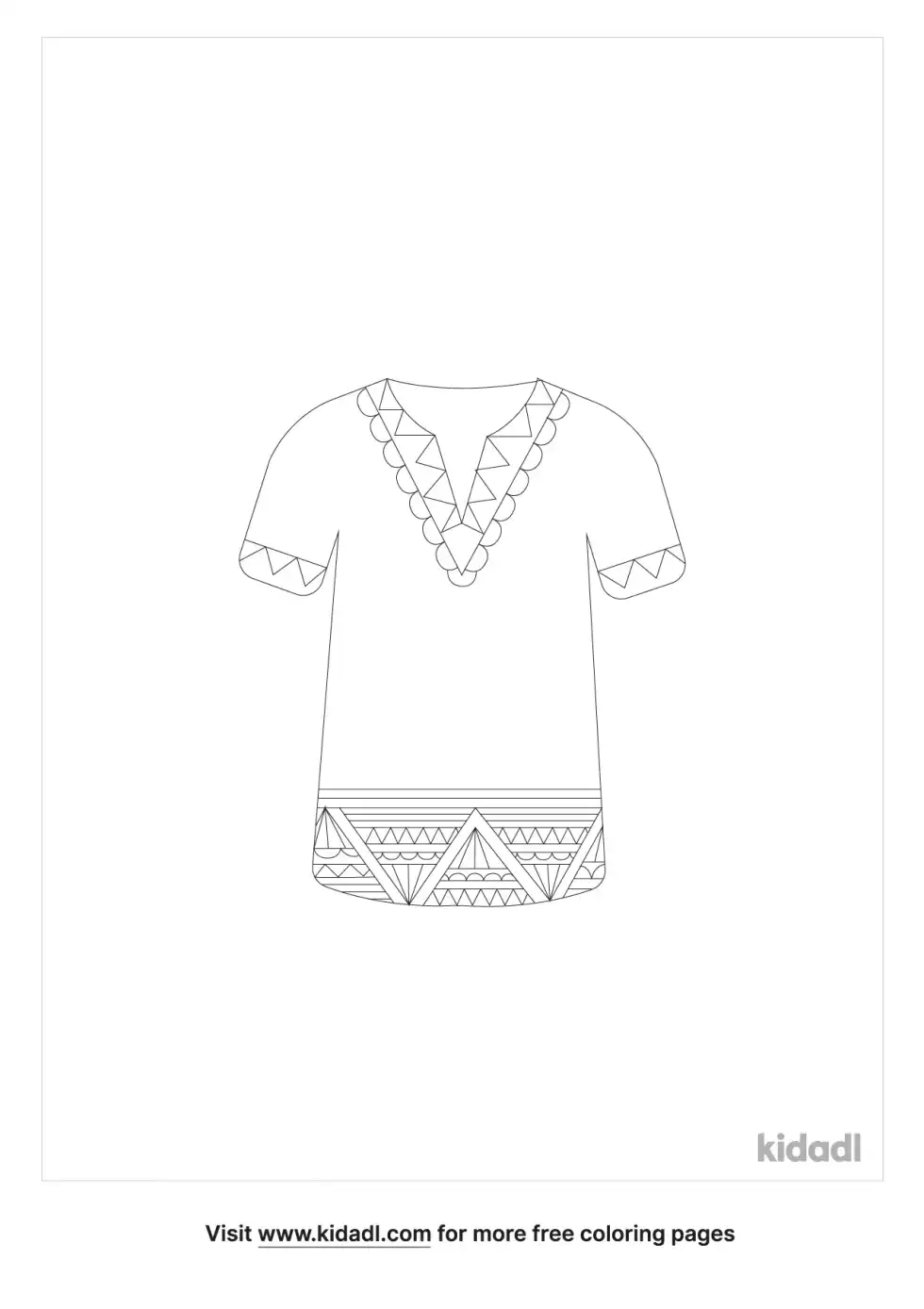 Dashiki Coloring Page