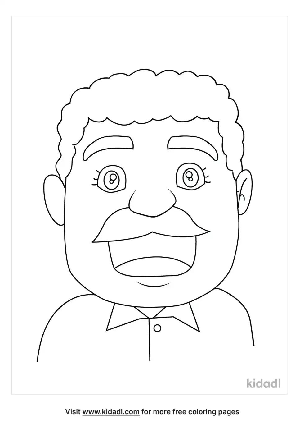 Father Face Coloring Page