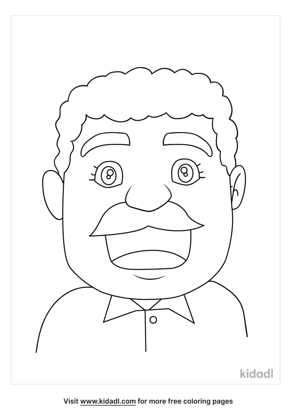 Father Face Coloring Page