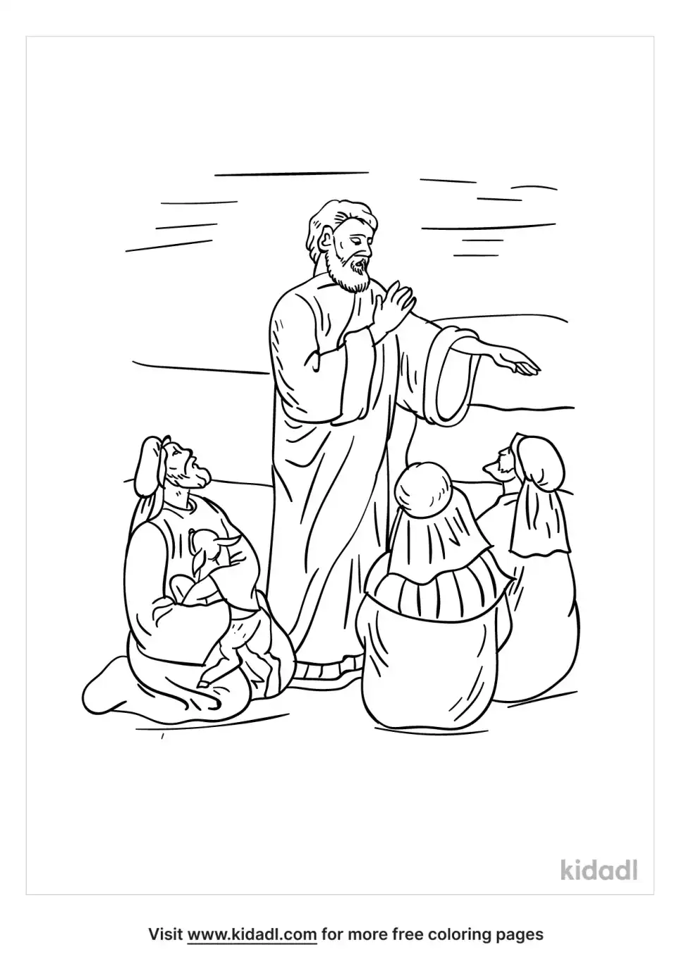 Jesus And Levi Coloring Page