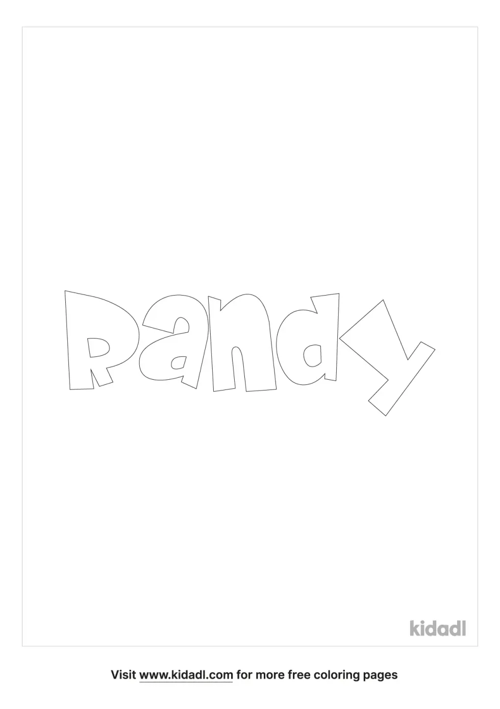 Name Randy Coloring Page