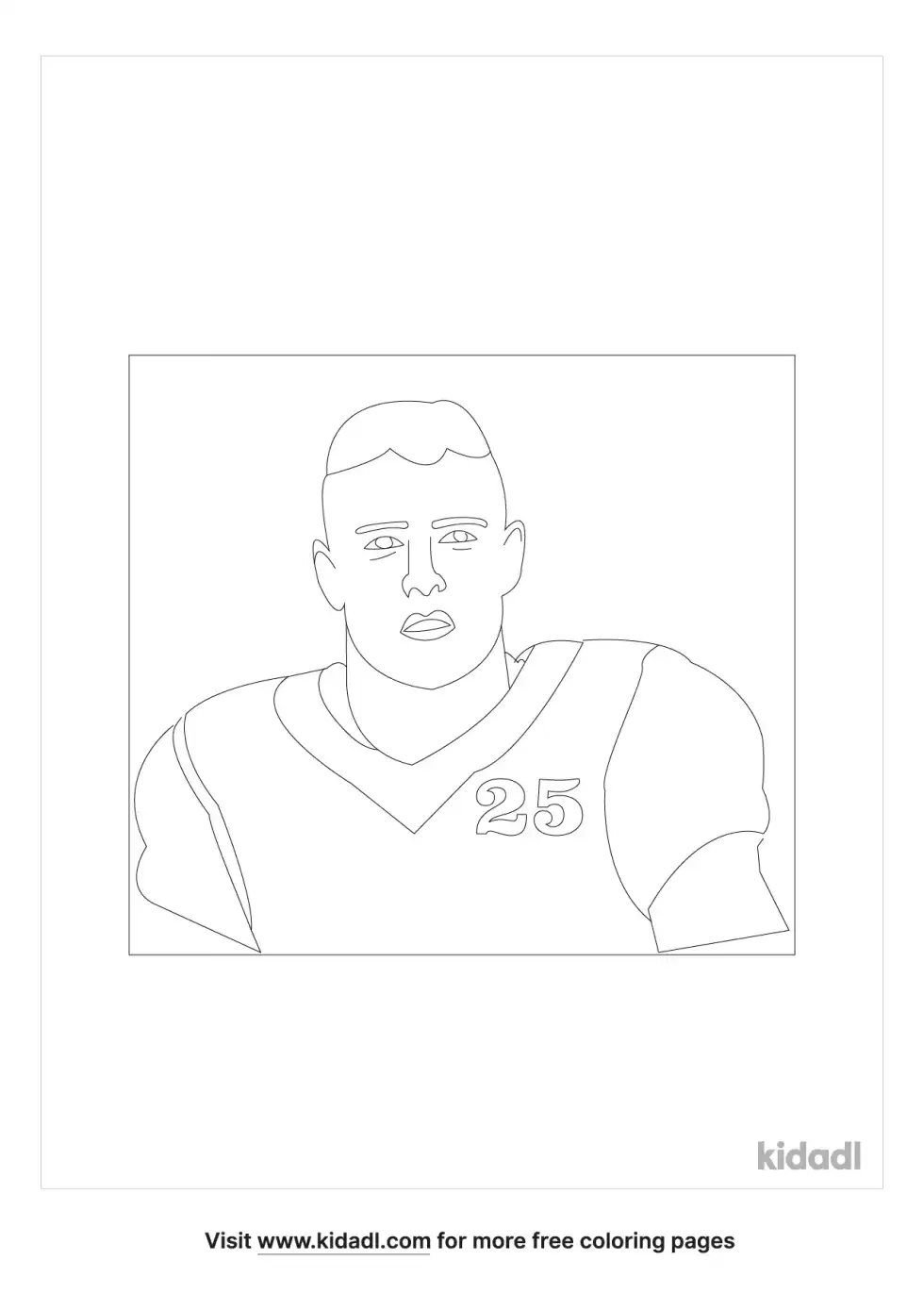 Christian Mccaffrey Coloring Page