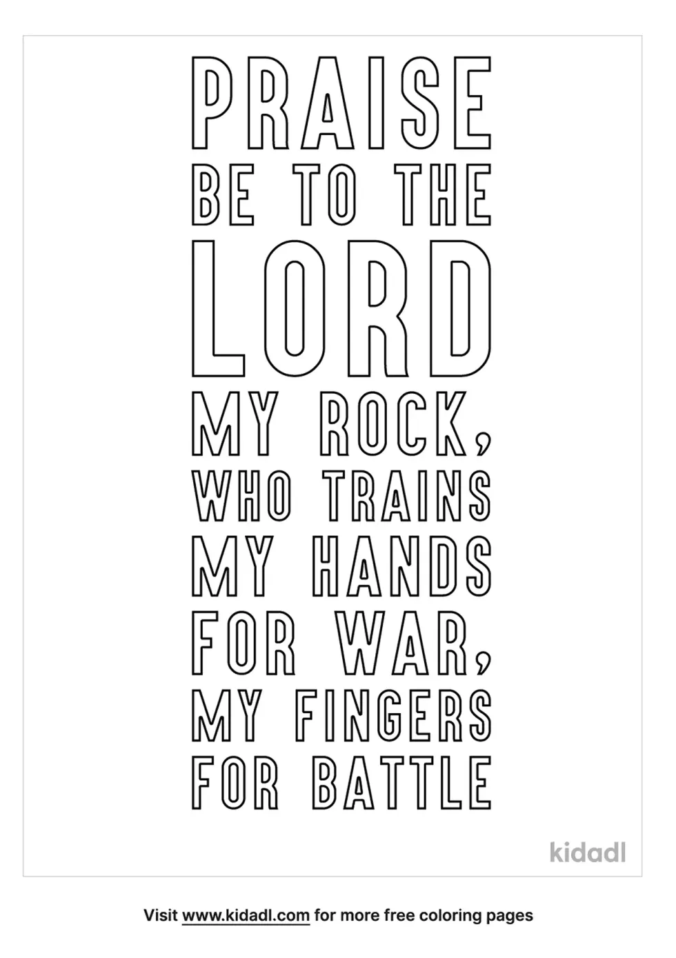 Psalm 144 1 Coloring Page