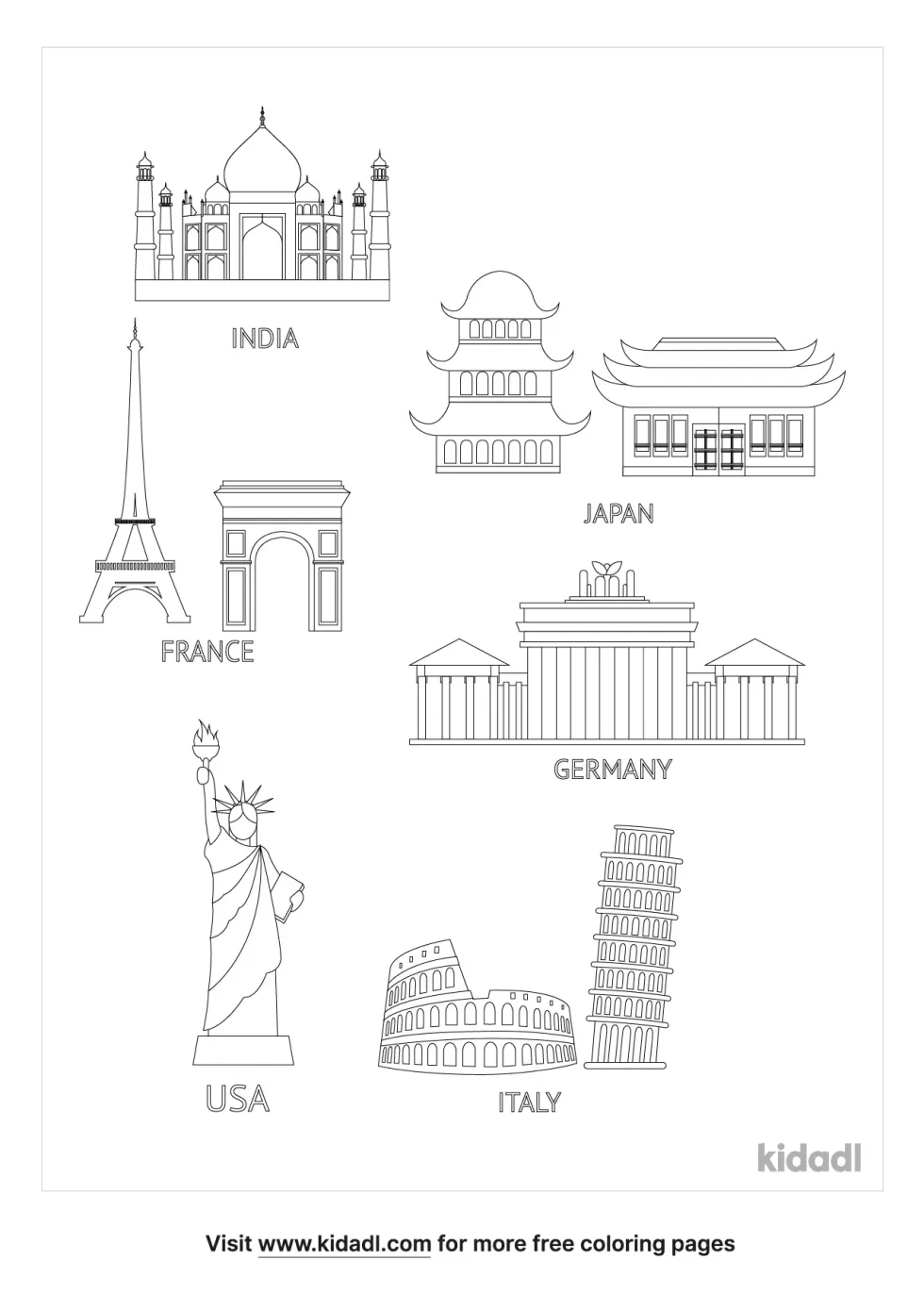 Collage Of Famous Monuments