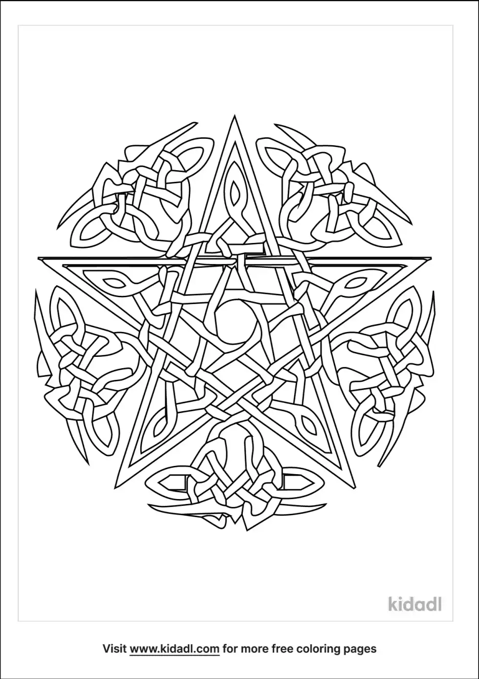 Celtic Star Coloring Page