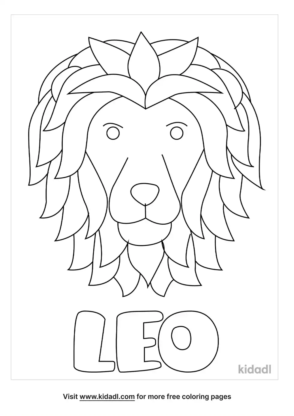 Zodiac Leo Coloring Page