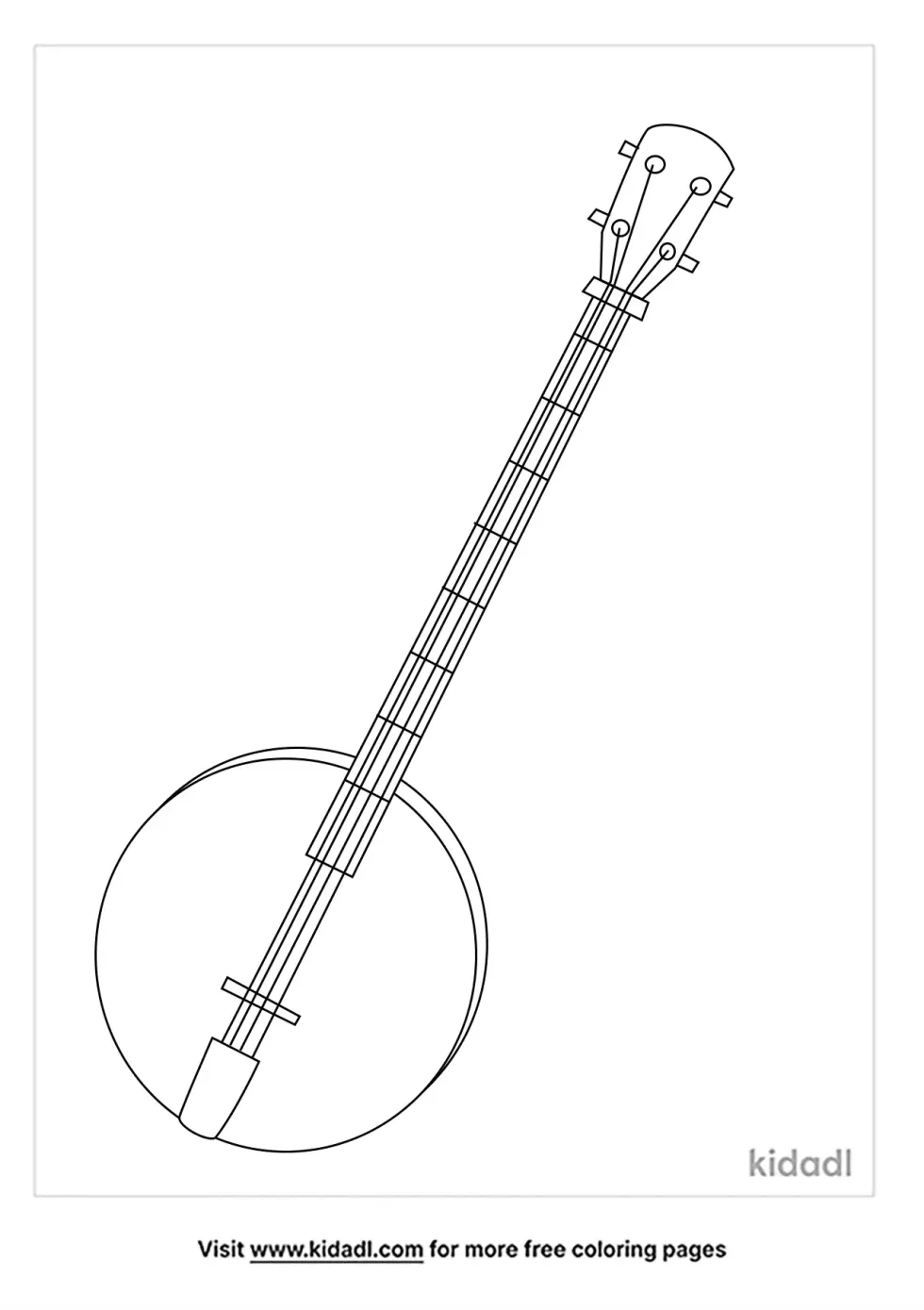 Banjo Coloring Page