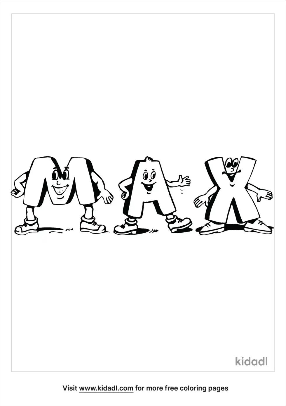 Max Name Coloring Page