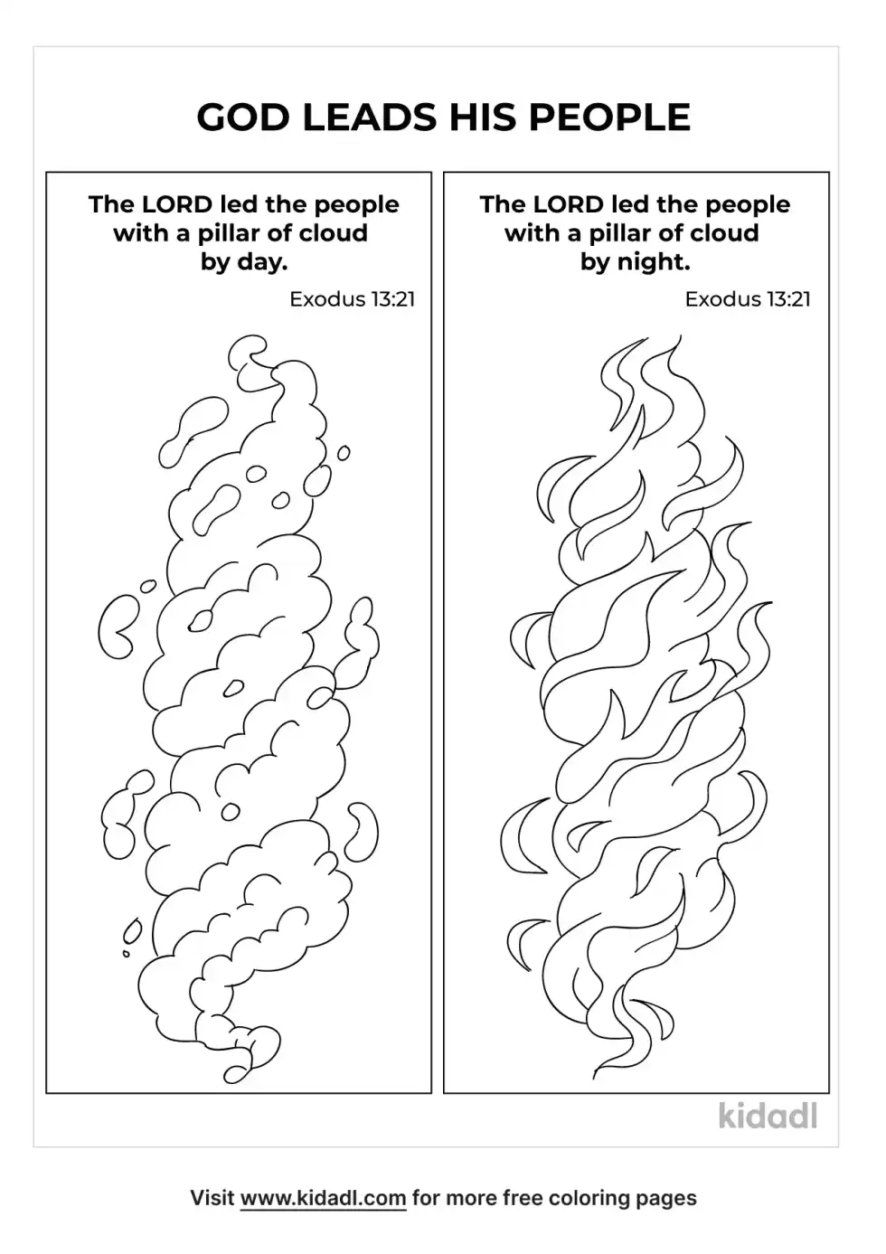 Exodus Pillar Of Cloud Coloring Page