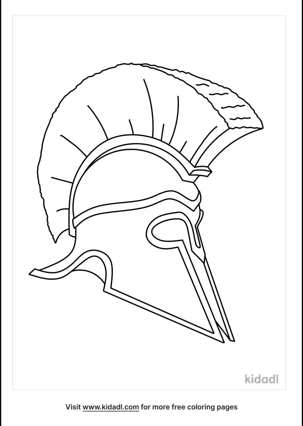 Roman Soldier Helmet Coloring Page
