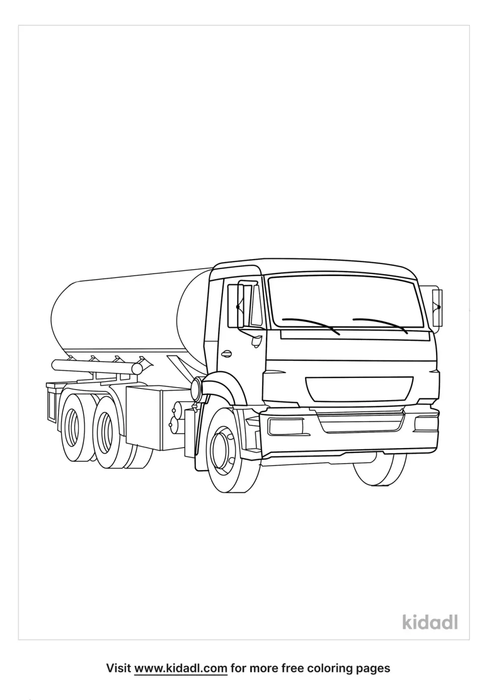 Fuel Truck Coloring Page