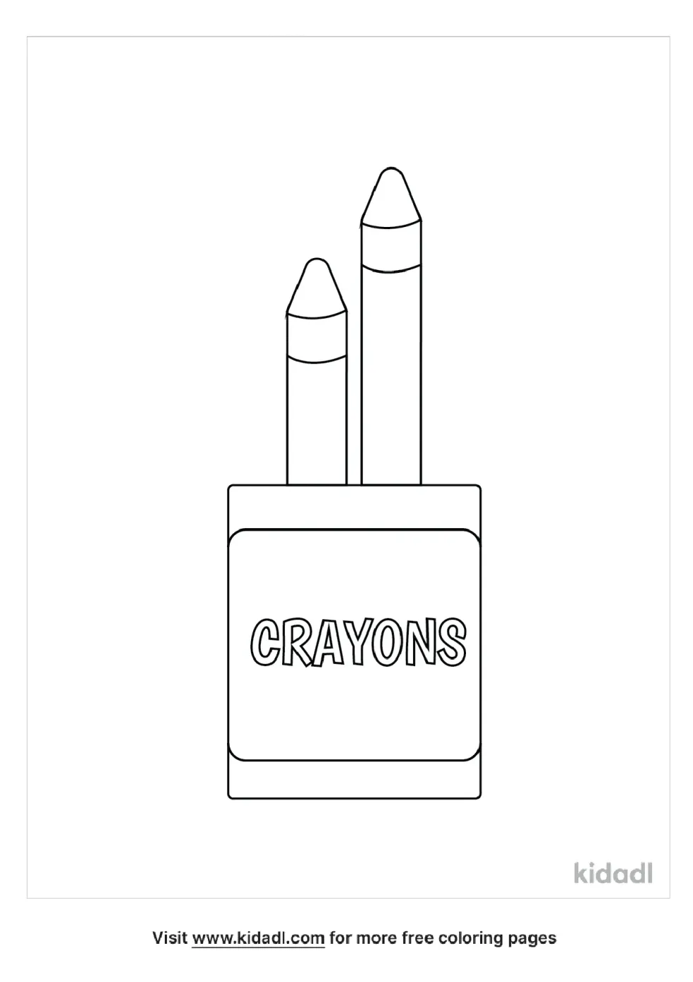 2 Crayons Coloring Page