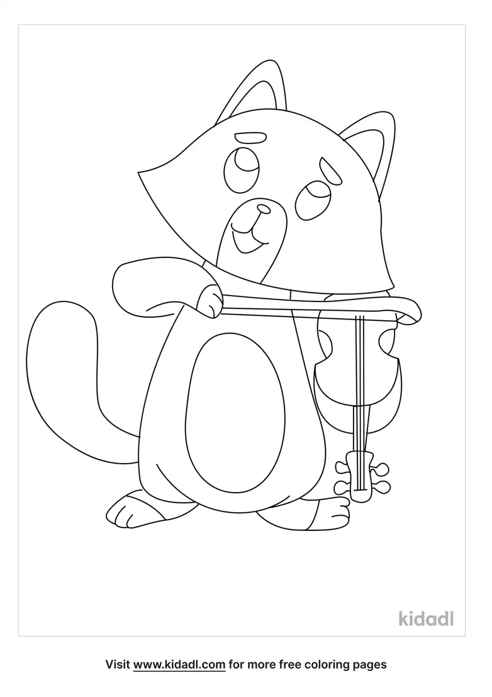 Cat And The Fiddle Coloring Page