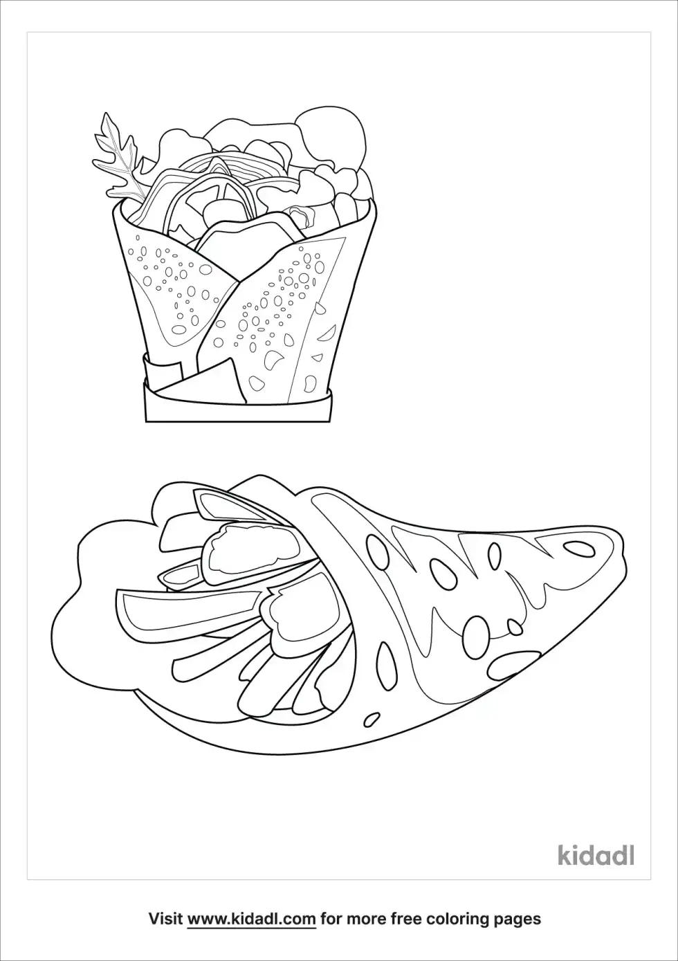 Chicken Pita Coloring Page