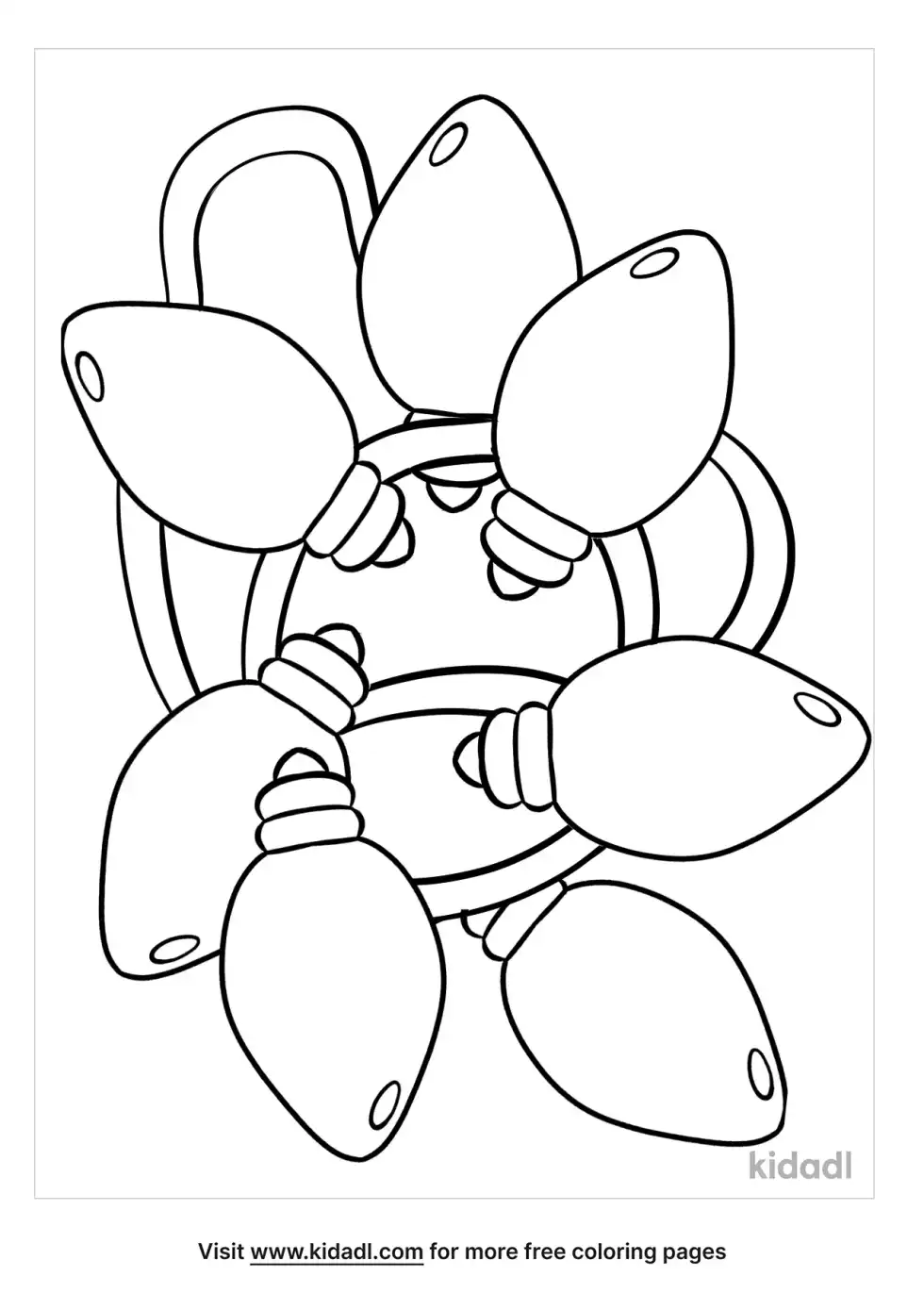 Christmas Lights Coloring Page