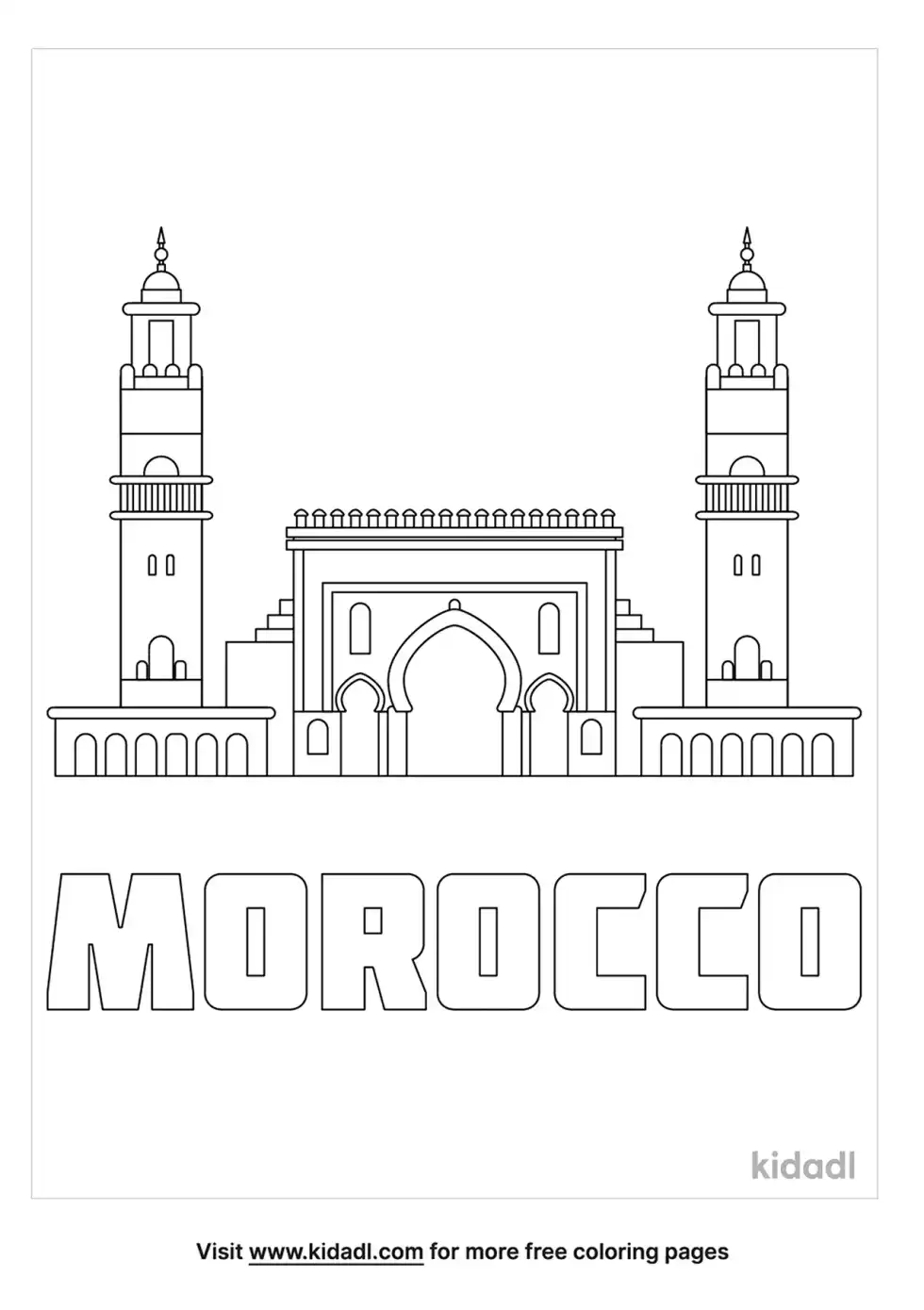 Morocco Coloring Page