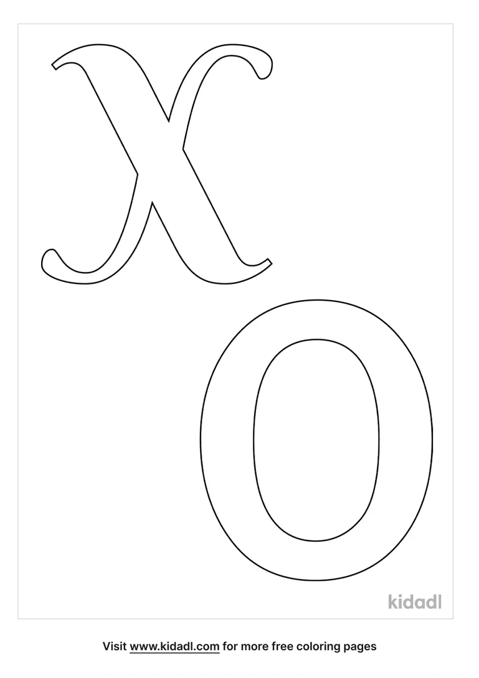 X And O Coloring Page