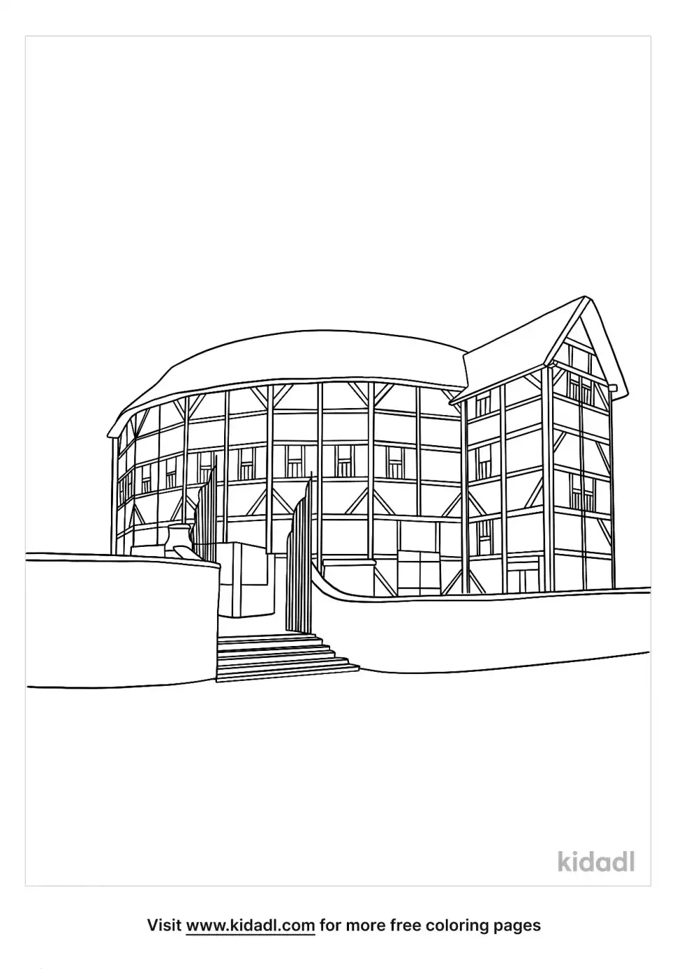 The Globe Theater Coloring Page