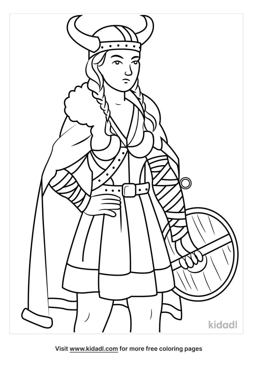 Female Viking Coloring Page