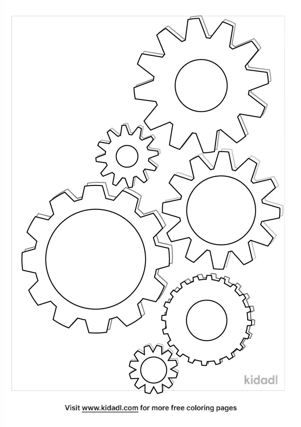 Gears Coloring Page