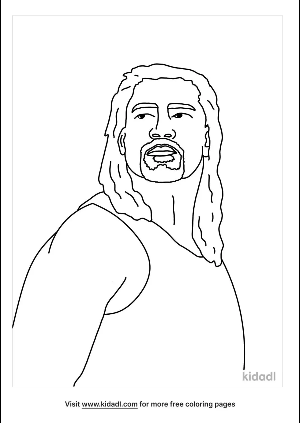 Roman Reigns Coloring Page