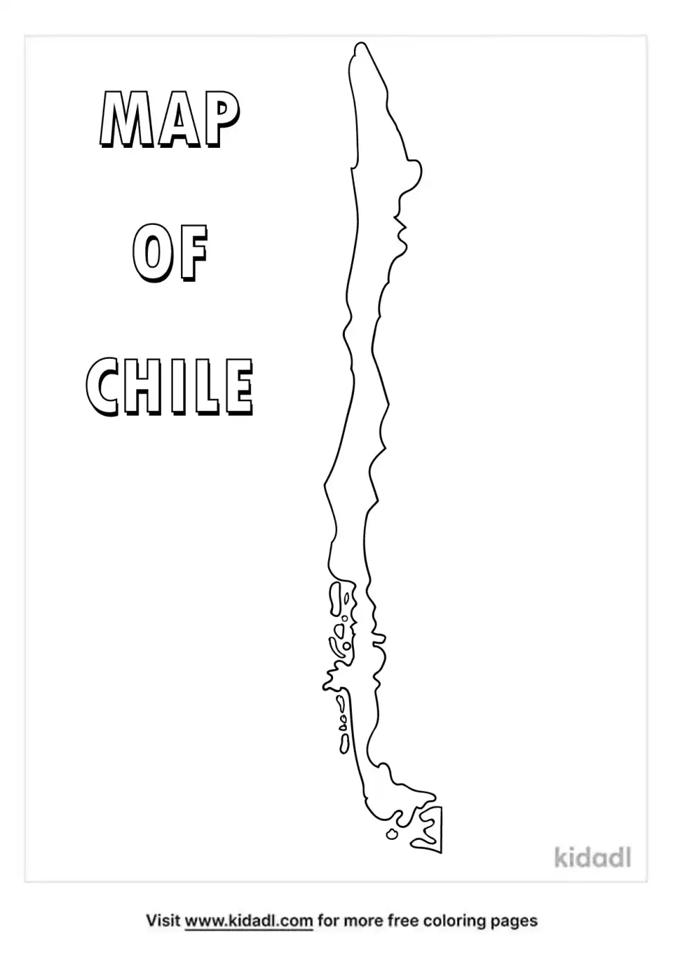 Map Of Chile Coloring Page