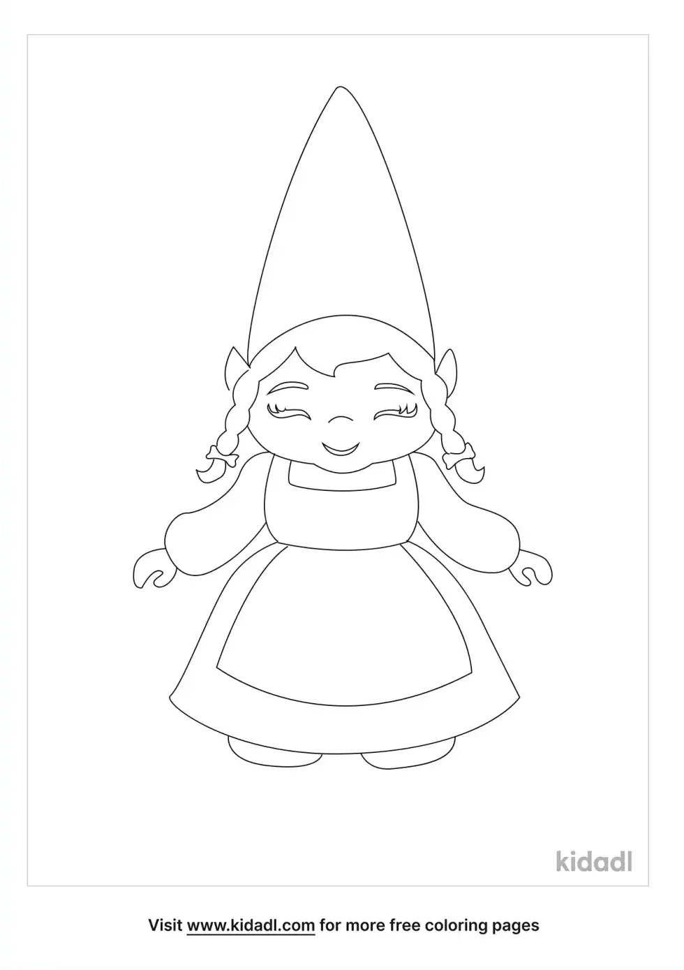 Girl Gnomes Coloring Page