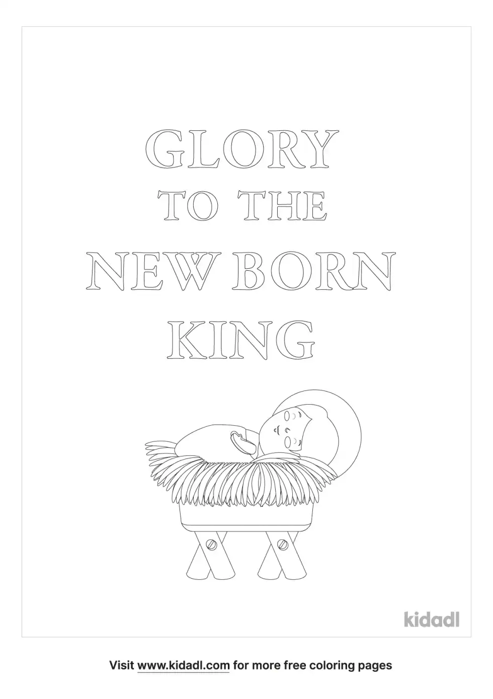 Christian Christmas With Verse Coloring Page