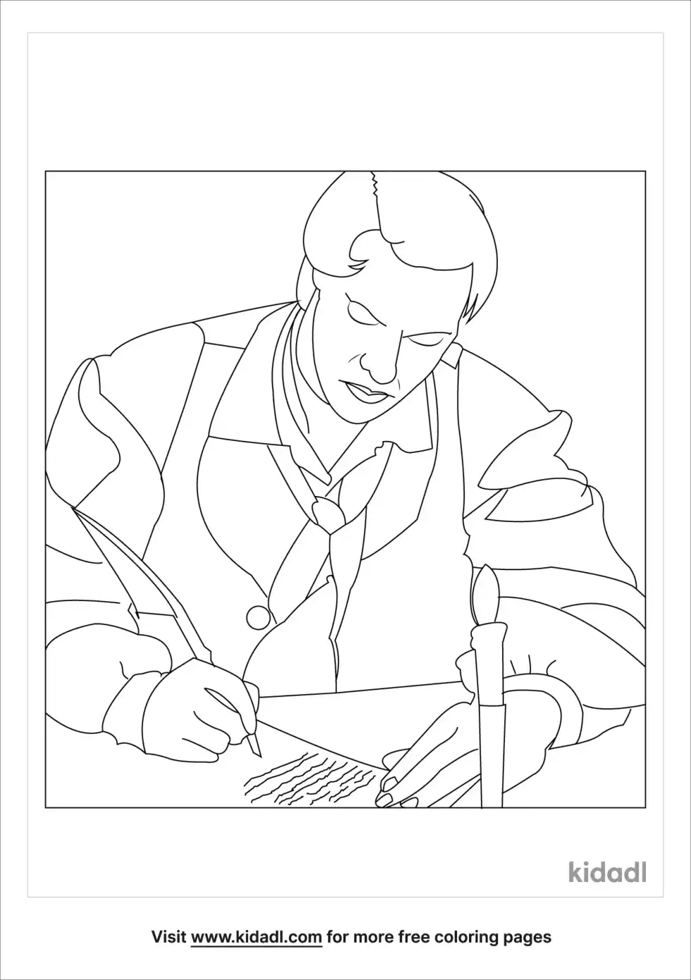 Joseph Smith Translates The Book Of Mormon Coloring Page