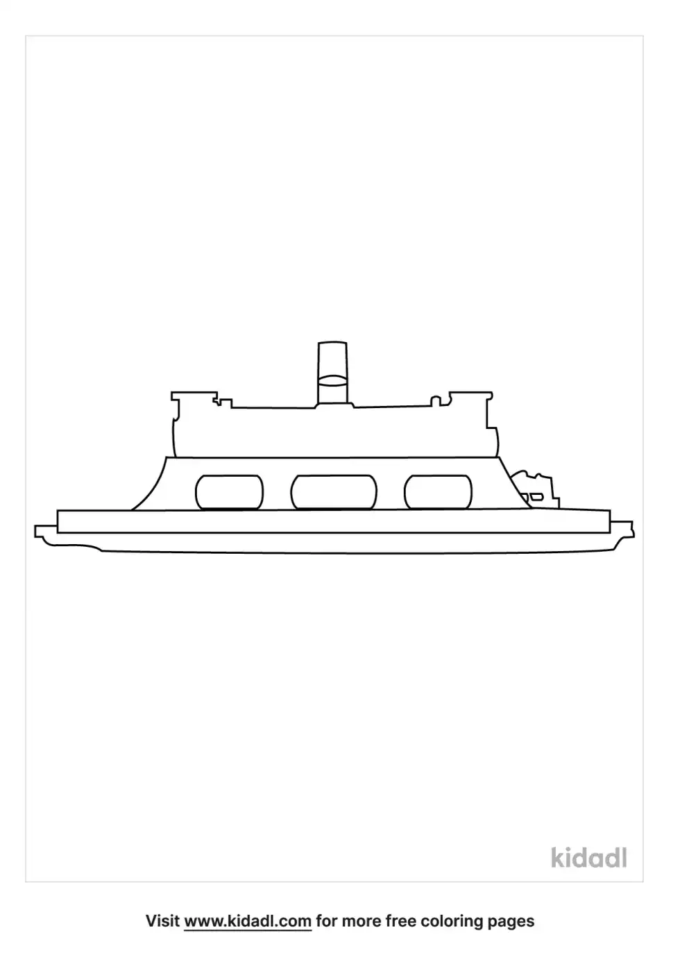 Ferry Boat Coloring Page