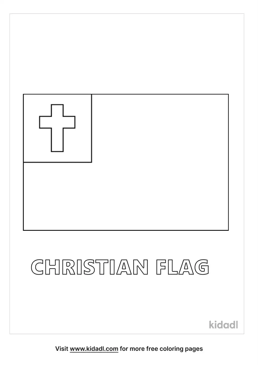 Christian Flag Coloring Page