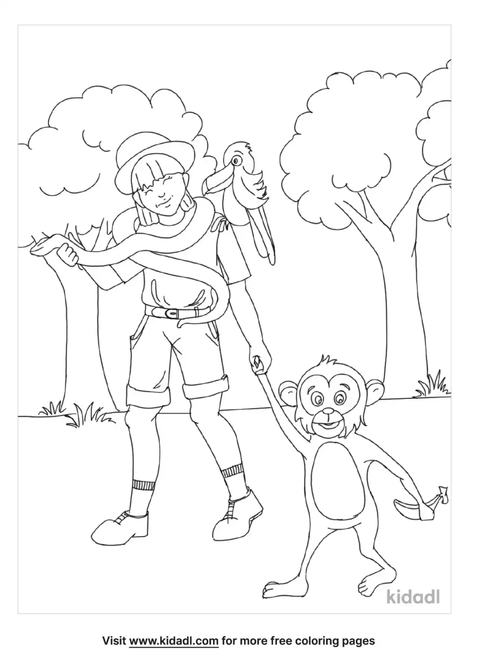 Zookeeper Coloring Page