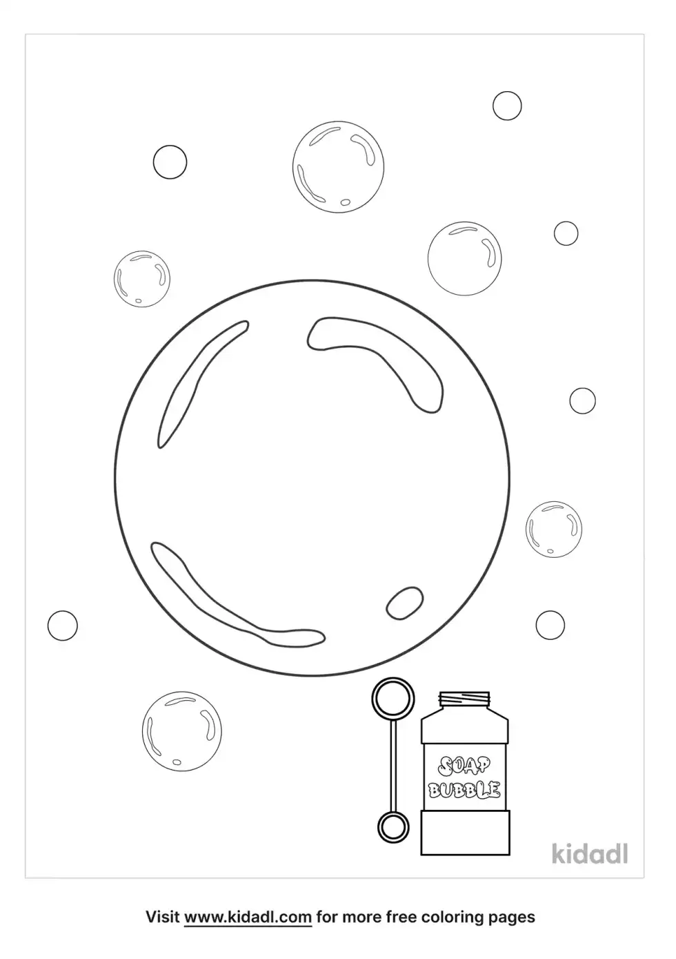 Giant Bubble Coloring Page