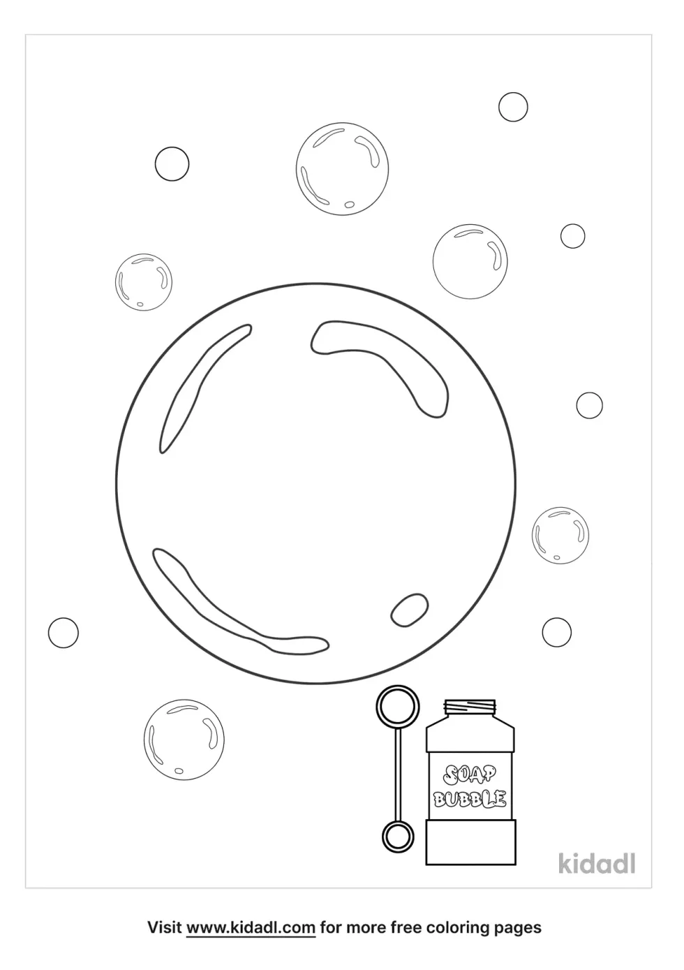 Giant Bubble Coloring Page