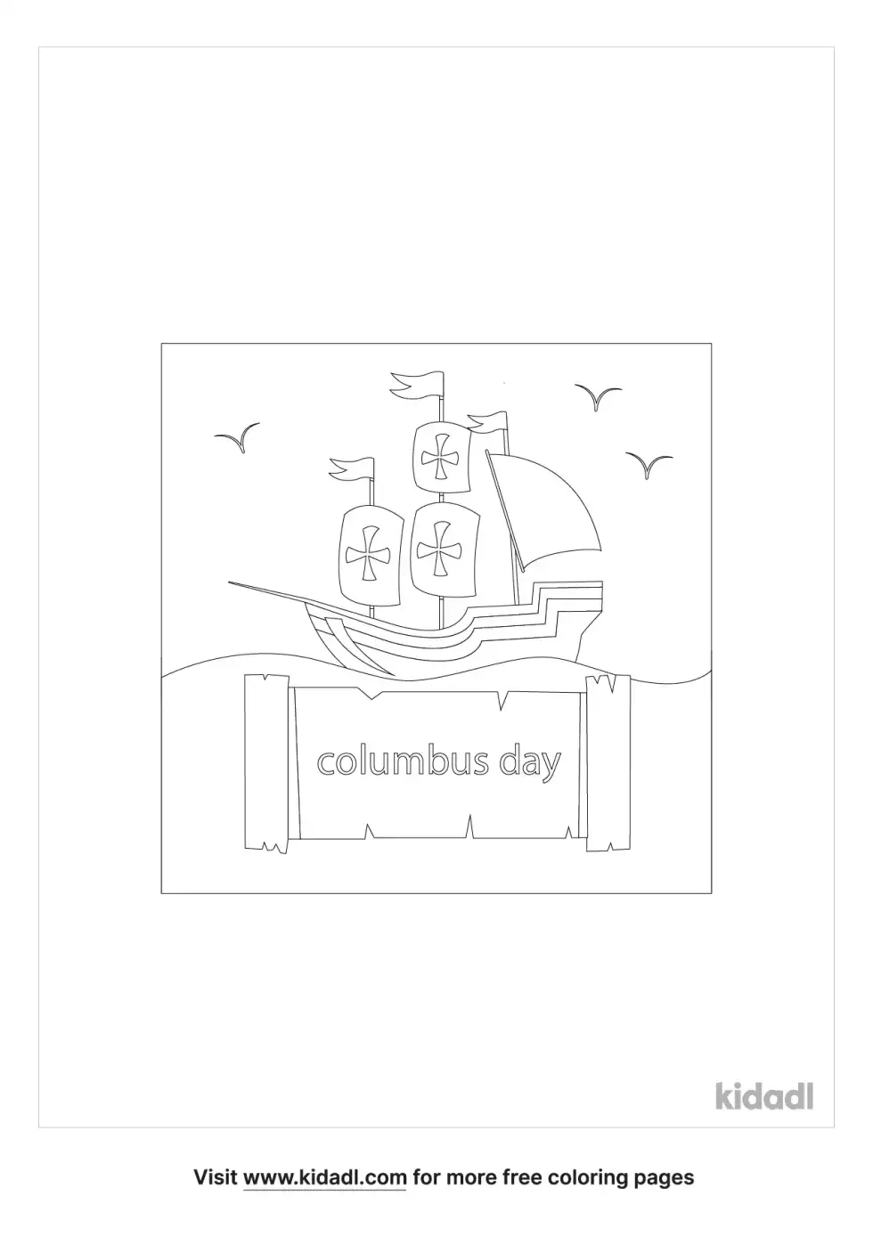 Columbus Day Coloring Page