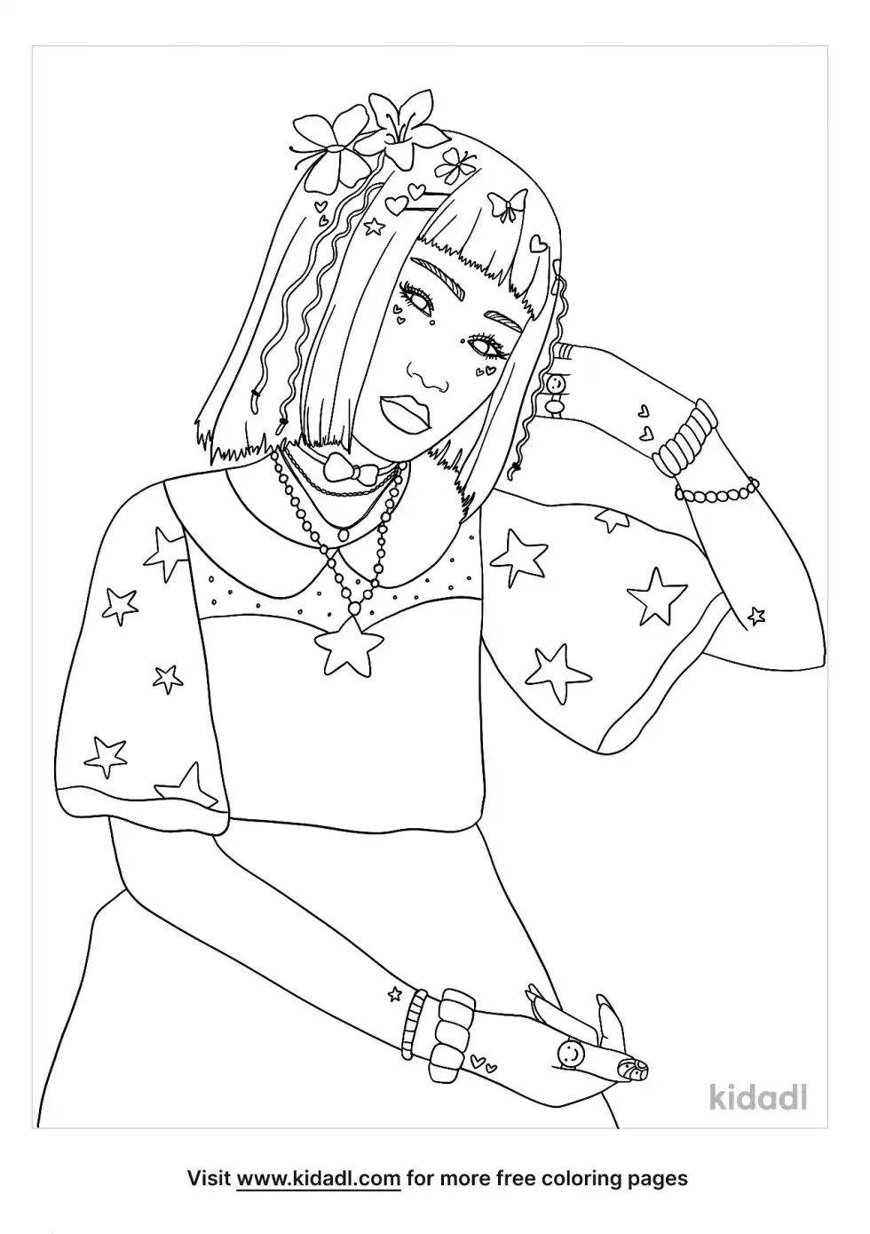 Harajuku Coloring Page