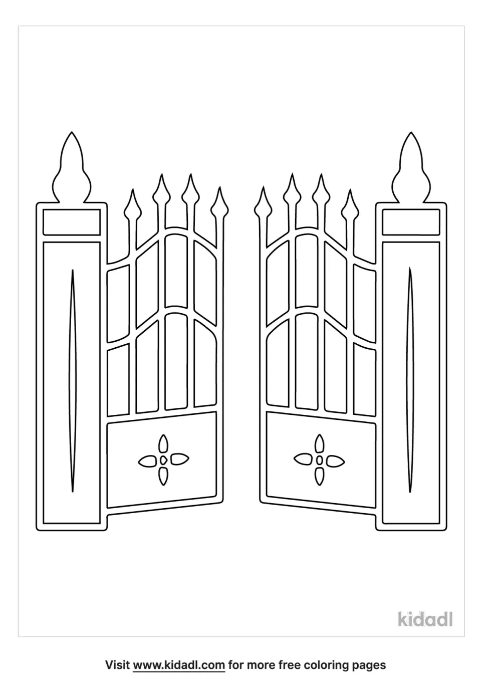 Cemetery Entrance Coloring Page