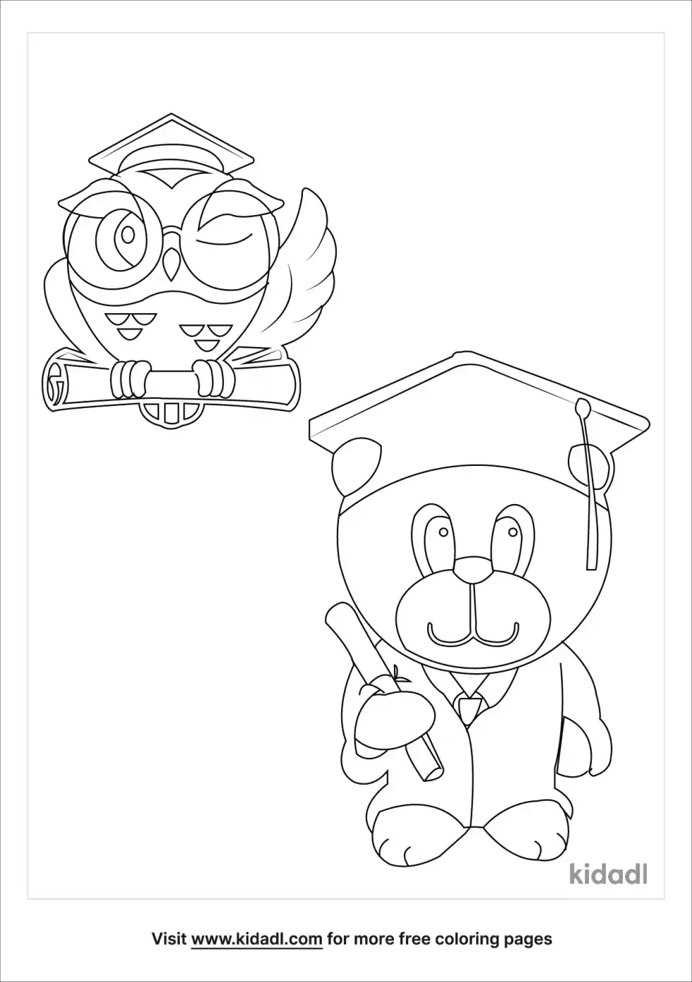 Graduate Animal Coloring Page