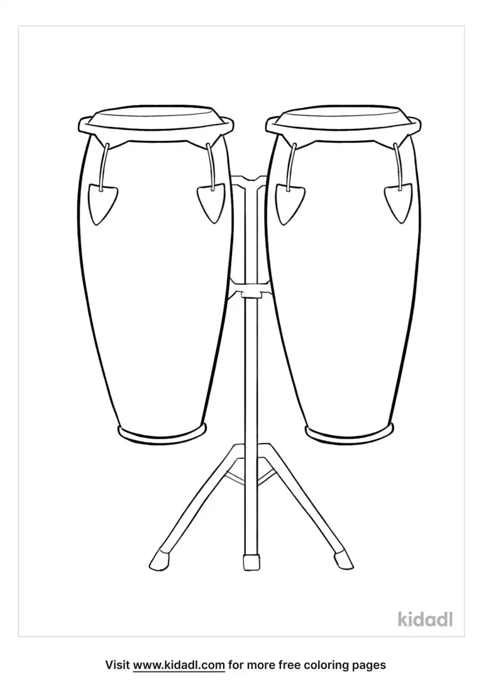 Conga Drums Coloring Page