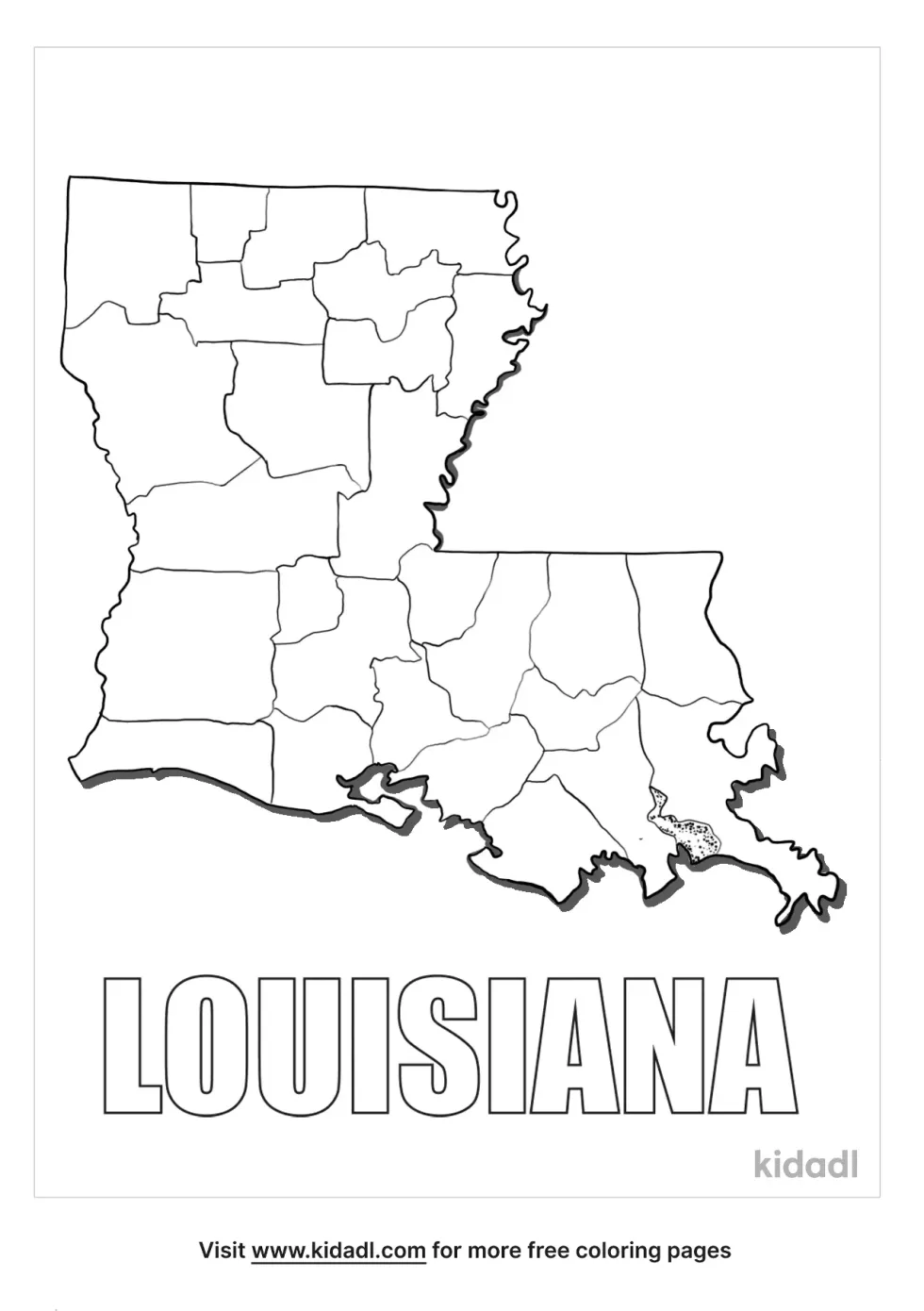 Louisiana Coloring Page | Kidadl